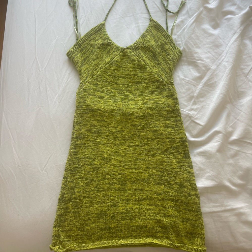 WhiteFox green halter mini dress size small